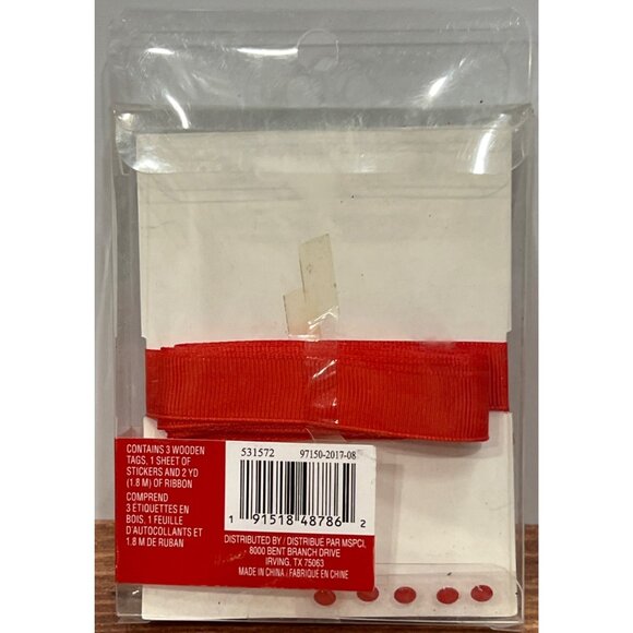 Celebrate It Christmas Gift Wrap Kit With Wooden Tags Stickers & Ribbon 531572 - Picture 3 of 3